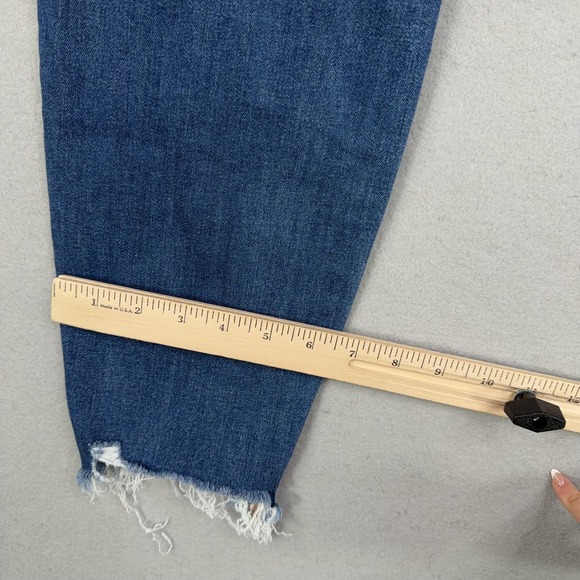 American Eagle Jeans Womens 18 Blue Curvy High Rise Jegging Distressed Ripped - Picture 13 of 16